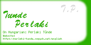 tunde perlaki business card